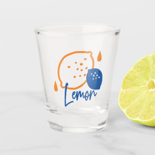 Verre A Shot Art minimaliste de la ligne de citron - Fruit d'ag