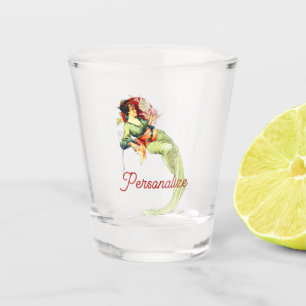 Verre A Shot Art nouveau Alphonse Mucha Chrysanthème automne 