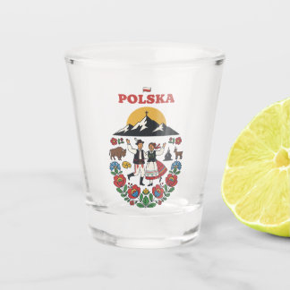 Verre A Shot Art populaire montagnard de la Pologne Tatra
