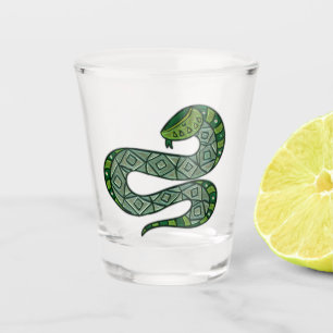 Verre A Shot Art tribal métallisé par serpent frais