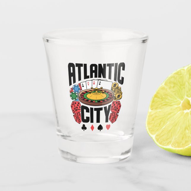 Verre A Shot Atlantic City New Jersey Casino Gamme (Devant)