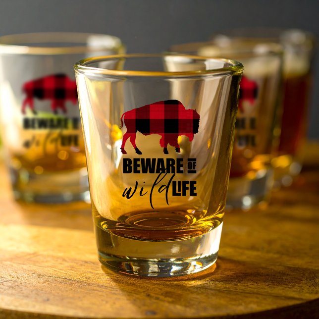 Verre A Shot Attention Faune Sauvage Plaid ID669 (Créateur téléchargé)