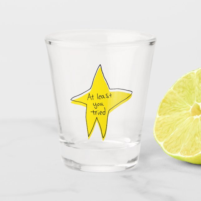 Verre A Shot Au Moins Vous Avez Essayé - Yellow Star (Devant)