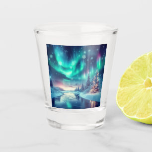 Verre A Shot aurora borealis/Noël/hiver