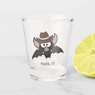 Verre A Shot Austin Texas Cute Cartoon Cowboy Bat