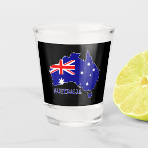 Verre A Shot Australie Carte du drapeau Voyage