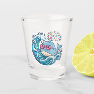 Verre A Shot Autocollant lunettes de soleil en forme de cœur de