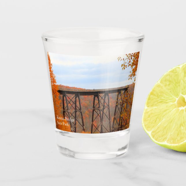 Verre A Shot Automne À Kinzua Bridge Souvenir (Devant)