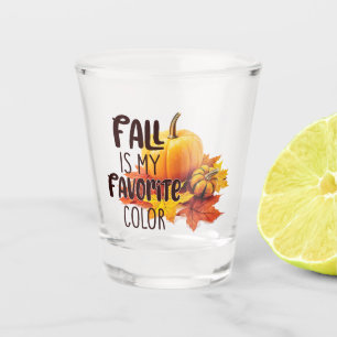 Verre A Shot Automne est ma couleur préférée - Citrouille & Feu