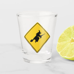 Verre A Shot Avertissement de sorcière Halloween