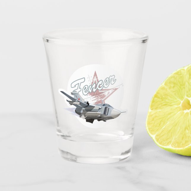 Verre A Shot Avion de dessin (Devant)