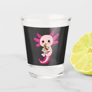 Verre A Shot Axolotl Manger Ramen nouilles Kawaii Anime