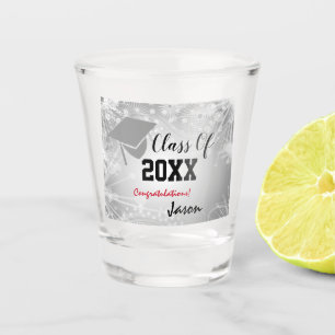 Verre A Shot Bac de diplôme, classe Année 20XX fête Argent
