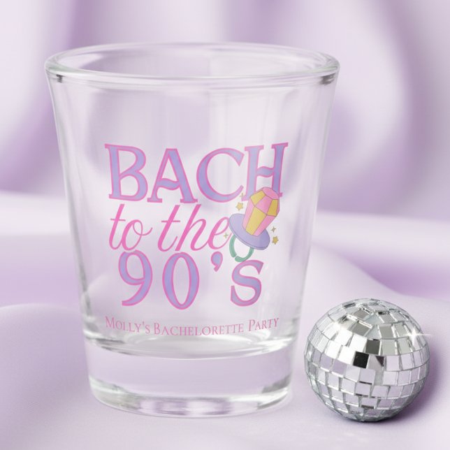 Verre A Shot Bach to the 90s - Retro Bachelorette Party Design (Bring the ultimate throwback energy with this playful “Bach to the 90s” design!)