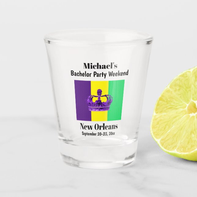 Verre A Shot Bachelor Party Favoriser New Orleans Guys Trip (Devant)