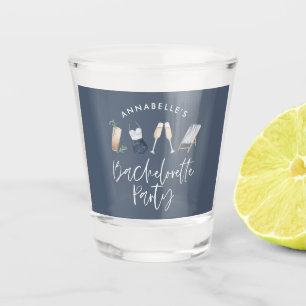 Verre A Shot Bachelorette à script de cocktail moderne à pout