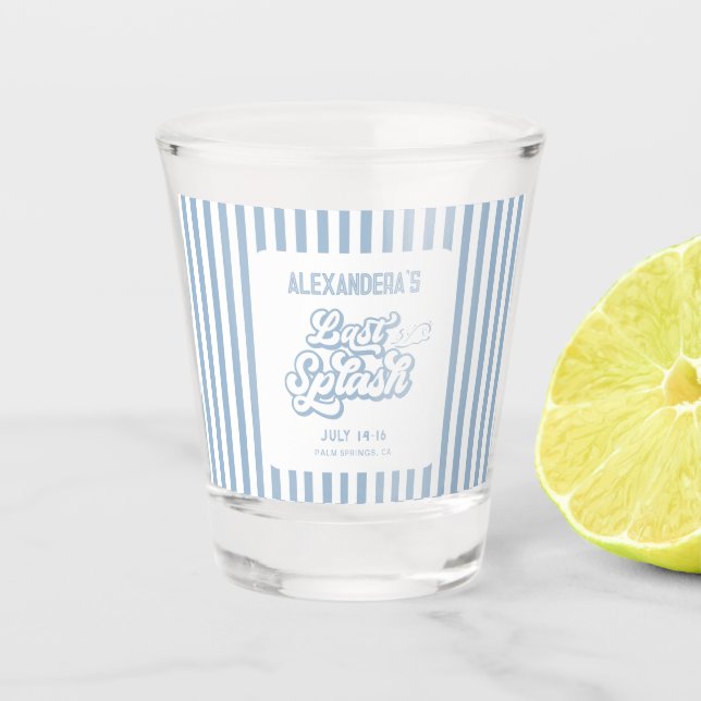 Verre A Shot Bachelorette Dernier bleu (Devant)