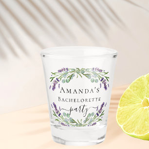 Verre A Shot Bachelorette fête lavande eucalyptus verdure