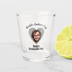 Verre A Shot Bachelorette Fun Groom Personnalisé Face