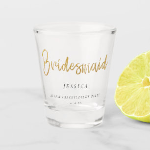 Verre A Shot Bachelorette Party Gold Parties scintillant Brides