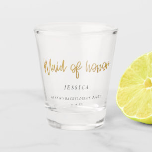 Verre A Shot Bachelorette Party Parties scintillant Or Maid Of