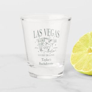 Verre A Shot Bachelorette personnalisée Retro Cocktail Vert