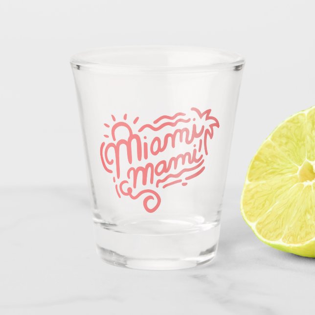 Verre A Shot Bachelorettes Miami Mami Shot Glass (Devant)