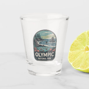 Verre A Shot Badge côtier du parc national Olympique