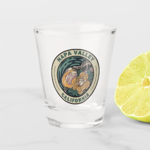 Verre A Shot Badge d'Art Voyage Napa Valley California