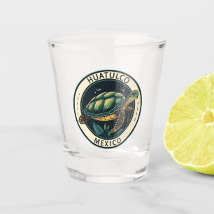 Verre A Shot Badge de tortue Huatulco Mexique