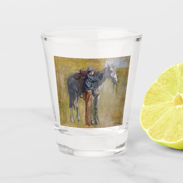 Verre A Shot Badlands américaines : Cow-boy du Far West avec ch (Devant)
