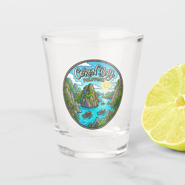 Verre A Shot Baie de Coron Philippines (Devant)