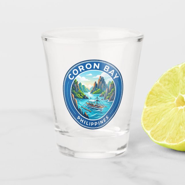 Verre A Shot Baie de Coron Philippines (Devant)