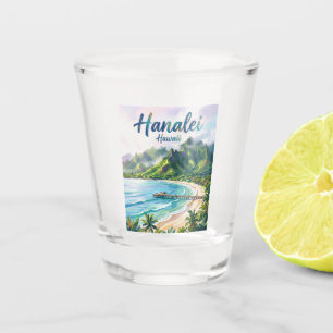 Verre A Shot Baie d'Hanalei Hawaï