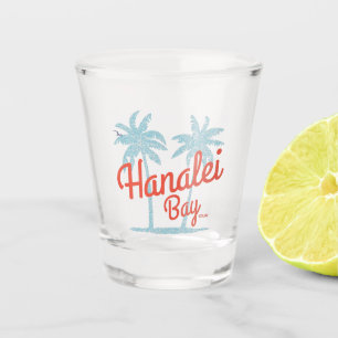Verre A Shot Baie d'Hanalei île d'Hawaï de Kauai Souvenir