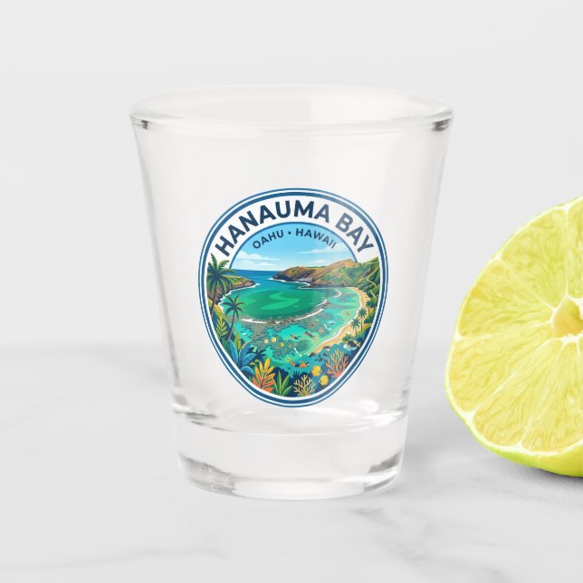 Verre A Shot Baie d'Hanauma Hawaii (Devant)