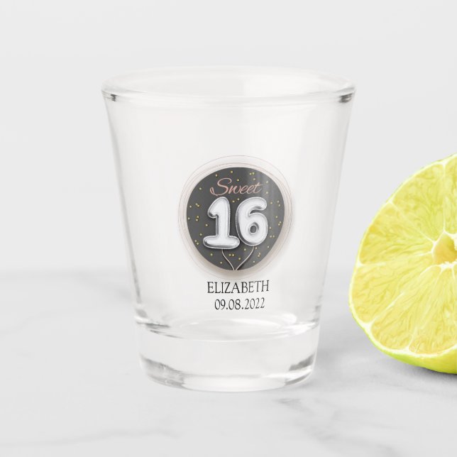 Verre A Shot Ballon Sweet 16 (Devant)