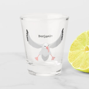 Verre A Shot Bande dessinée de l'oiseau mûre albatros
