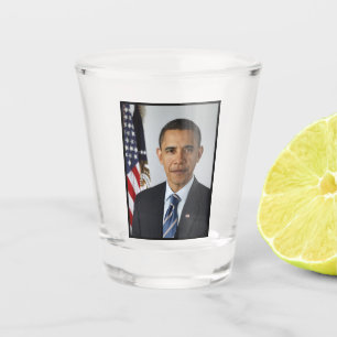 Verre A Shot Barack Obama Président américain Portrait de la Ma