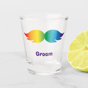 Verre A Shot Barbe de mariage arc-en-ciel simple/Barbe de maria