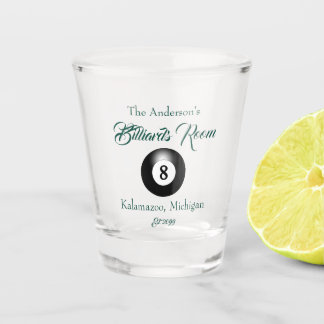 Verre A Shot Barre de billard personnalisable avec boules