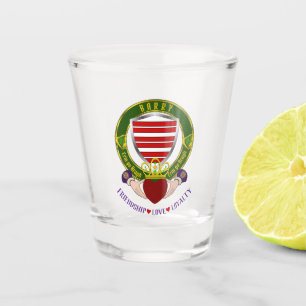 Verre A Shot Barry Irish Shield & Claddagh