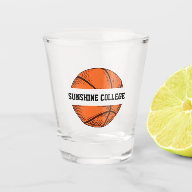 Verre A Shot Basketball Votre nom d'équipe favori (Devant)