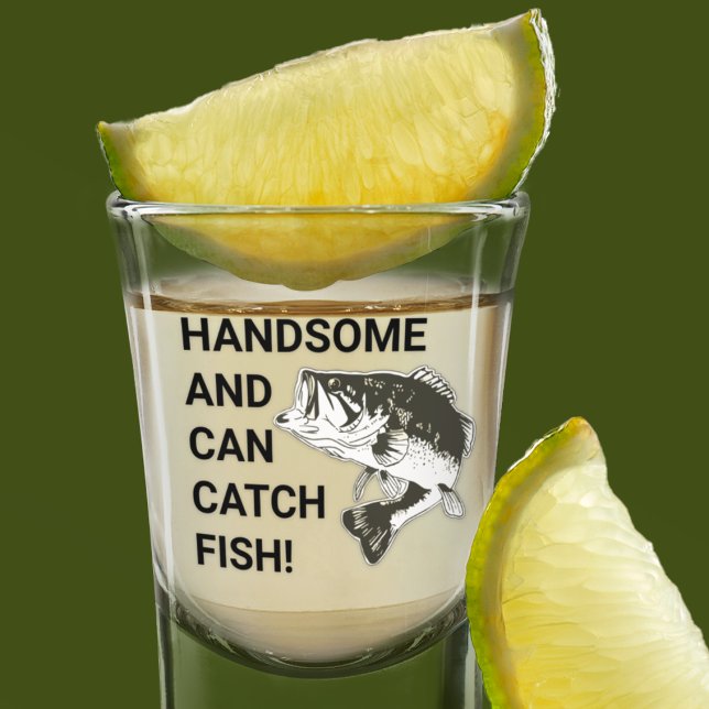 Verre A Shot Basse et peut attraper le poisson à grande bouche  (Funny fishing shot glass. Handsome and can catch fish.)