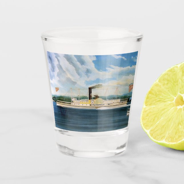 Verre A Shot Bateau à vapeur Vanderbilt 1847 (Devant)