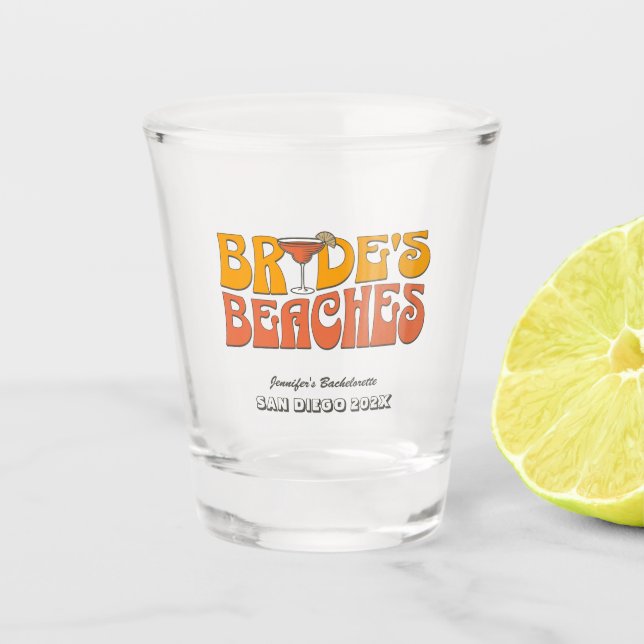 Verre A Shot Beach Bachelorette Party Super Bride's Beaches (Devant)