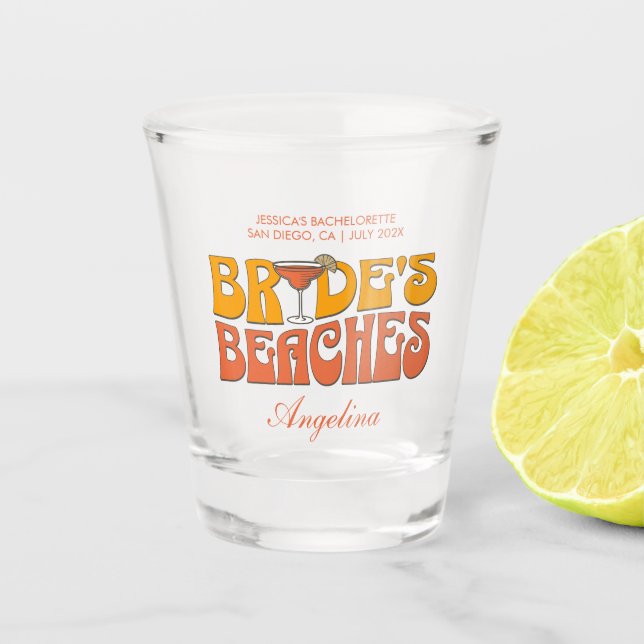 Verre A Shot Beach Bachelorette Party Super Bride's Beaches (Devant)