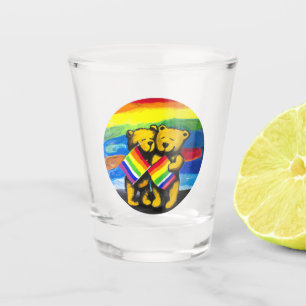 Verre A Shot Bears Love Couple LGBT Arc-en-ciel