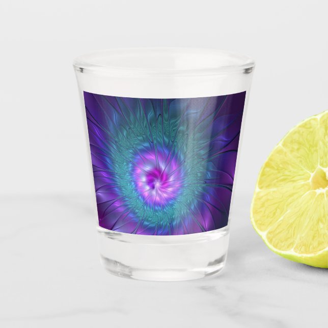 Verre A Shot Beauté florale Abstraite Fleur d'art fractionnée c (Devant)