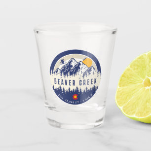 Verre A Shot Beaver Creek Colorado Drapeau Montagne Souvenir de